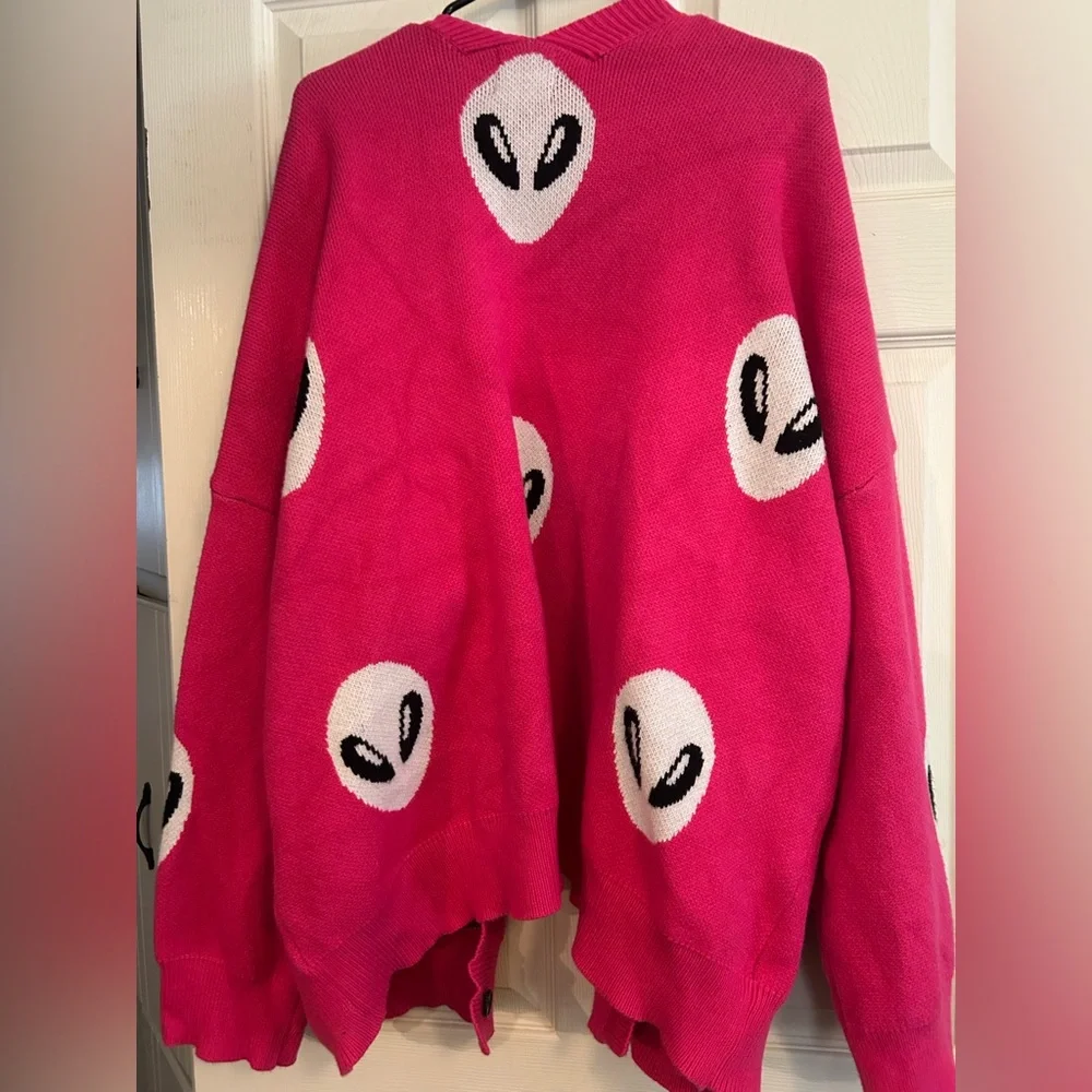 Impulses Boutique Pink Alien Sweater - Picture 2 of 4